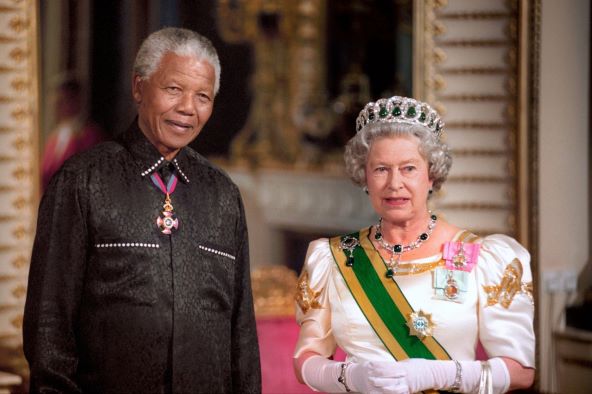 nelson mandela, kraljica elizabeta