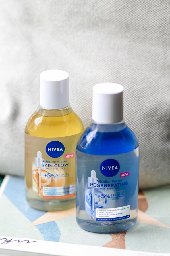 Nivea Regenerating i Skin Glow micelarne vode.jpg