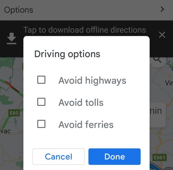 Google Karte Maps opcije rute.jpg