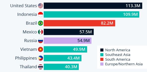 TikTok broj korisnika starijih od 18 godina, Statista.jpg