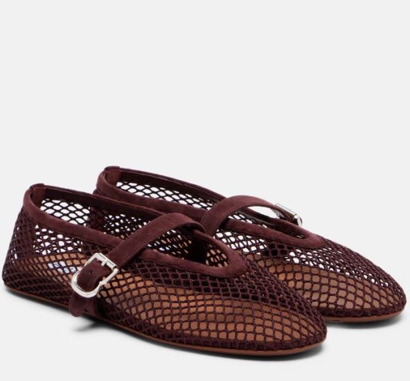 Ballerine fishnet Mary Jane flats/ Alaïa / 720 EUR