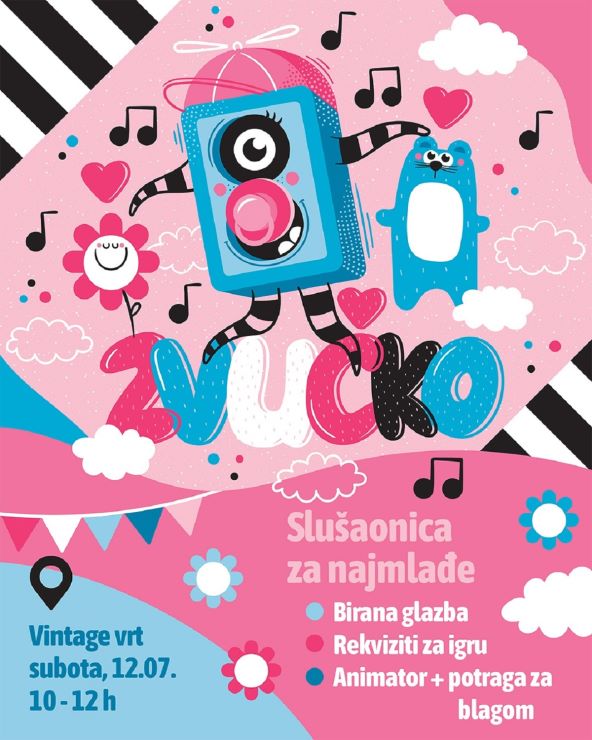 DJ slušaonica Zvučko za djecu u Vintage vrtu