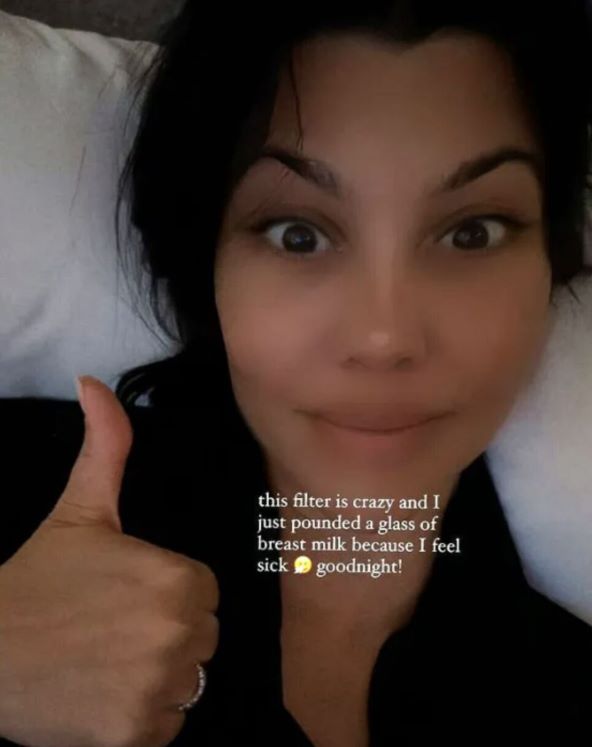 Kourtney Kardashian popila je svoje majčino mlijeko jer se osjećala bolesno