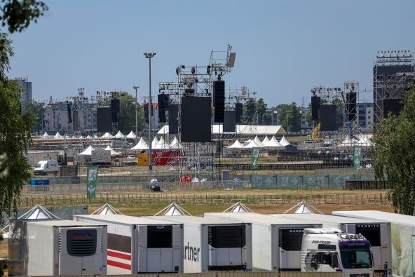 Pripreme za Thompsonov koncert na zagrebačkom Hipodromu