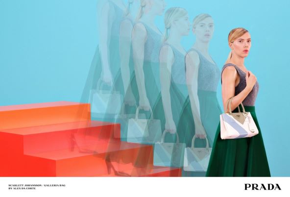 Scarlett Johansson u kampanji za novu kolekciju torbe Prada Galleria 2023