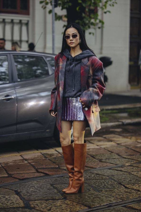 Street style inspiracija kako nositi suknju i čizme