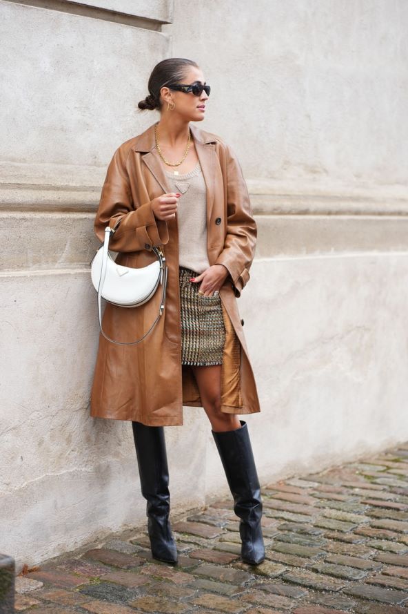 Street style inspiracija kako nositi suknju i čizme