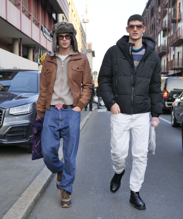 Street style muška moda Tjedan mode Milano 2024