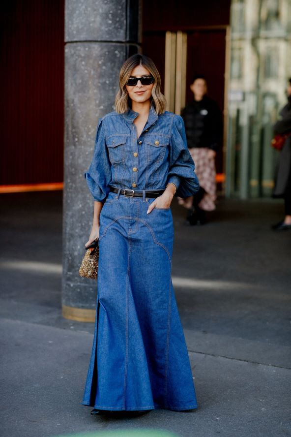 30 street style ideja kako nositi traper suknju