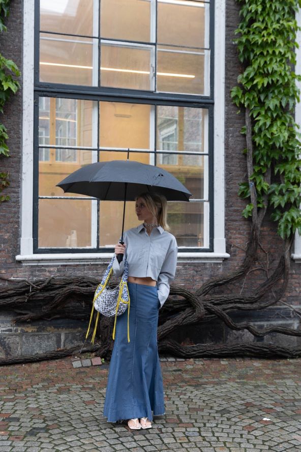 30 street style ideja kako nositi traper suknju