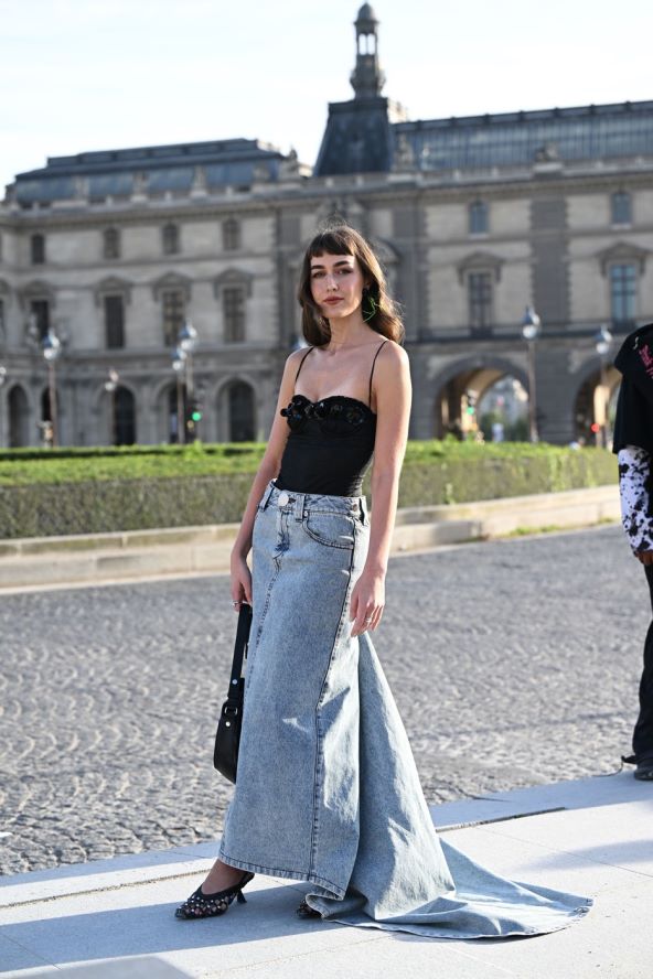 30 street style ideja kako nositi traper suknju