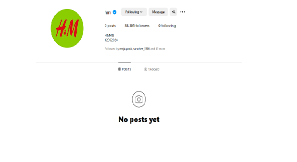 Modni brend HM izbrisao sav sadržaj s profila na Instagramu