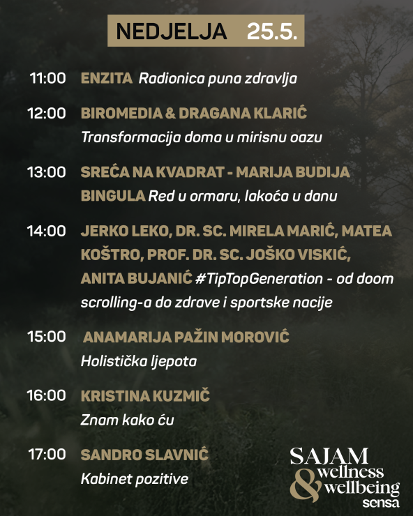 Sensa wellness & wellbeing sajam 24 i 25 svibnja 2025
