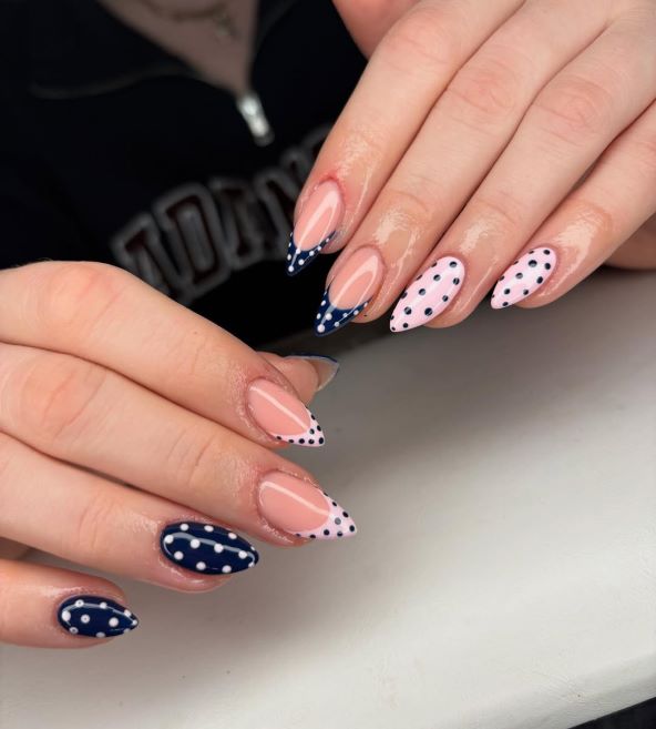 Polka dot nokti za ljeto 2025