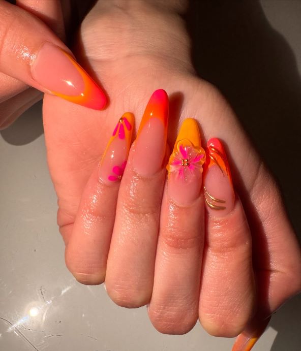Sunset nails za ljeto 2025