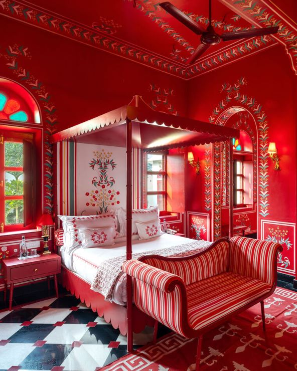 Jedinstveni crveno ružičasti hotel Villa Palladio Jaipur Indija