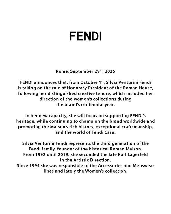 Silvia Venturini Fendi odlazak