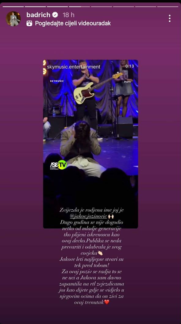 Nina Badrić o Jakovu Jozinoviću