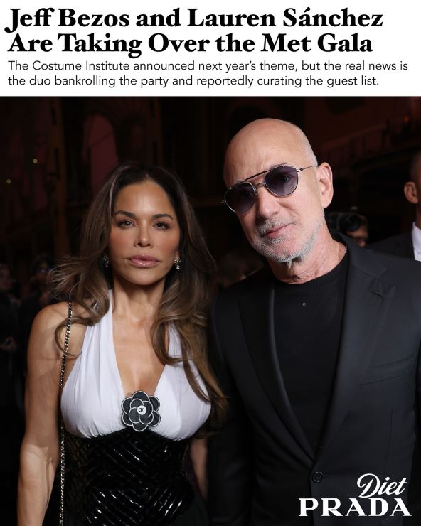 Bezos Met Gala 2026 komentari