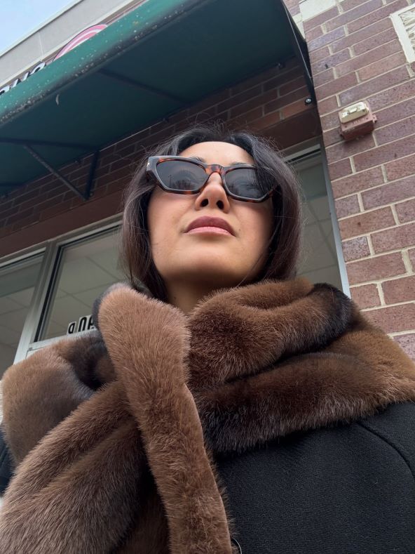 Krzno šal modni trend