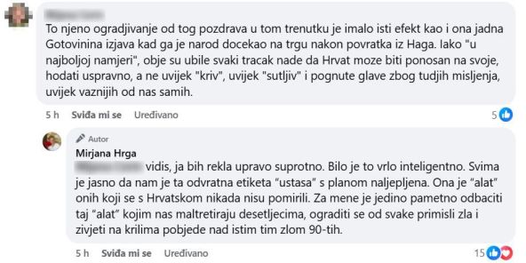 Mirjana Hrga odgovorila pratiteljici