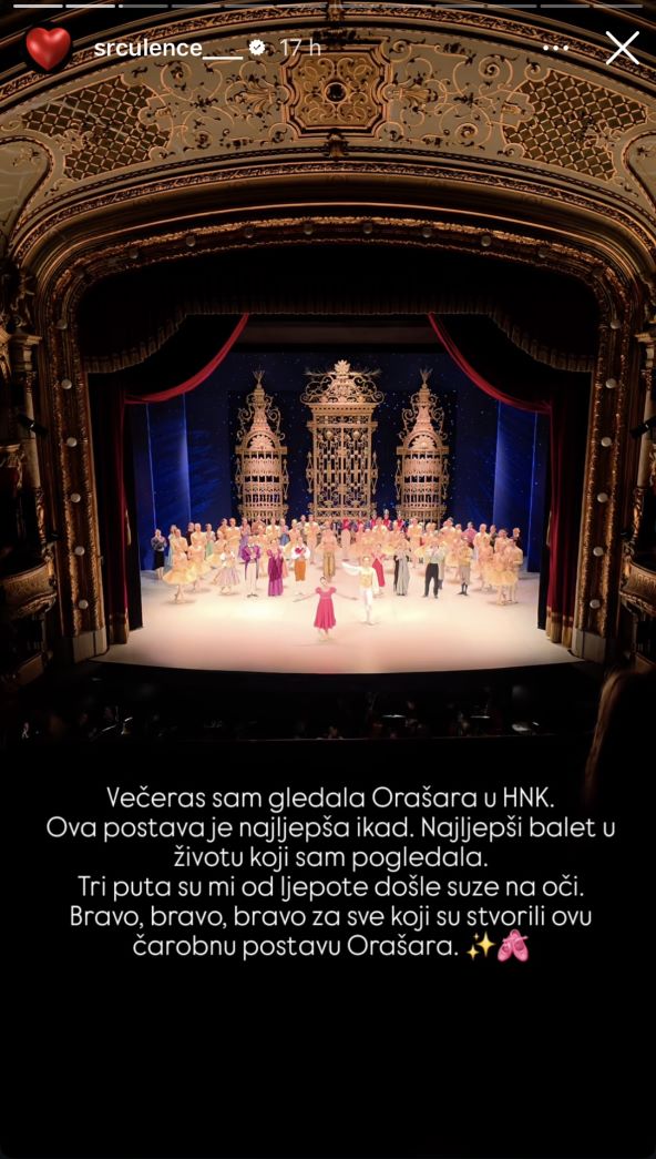 Iva Todorić gledala balet Orašar