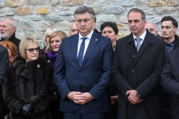 Nevenka Tuđman i Andrej Plenković