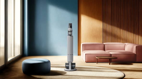 Bespoke AI Jet Lite in a living room (Pebble Gray).png