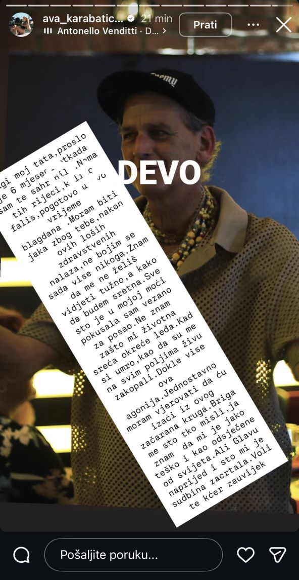 Ava Karabatić posvetila emotivnu objavu ocu Ivici