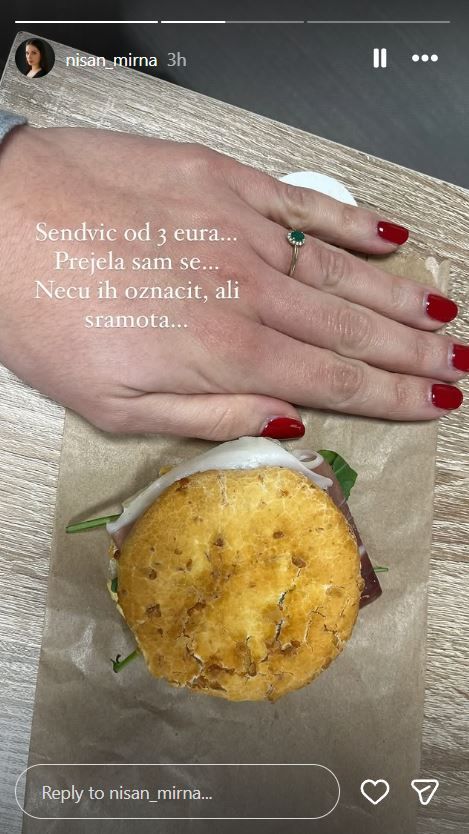 Mirnu Mihelčić neugodno iznenadila cijena sendviča