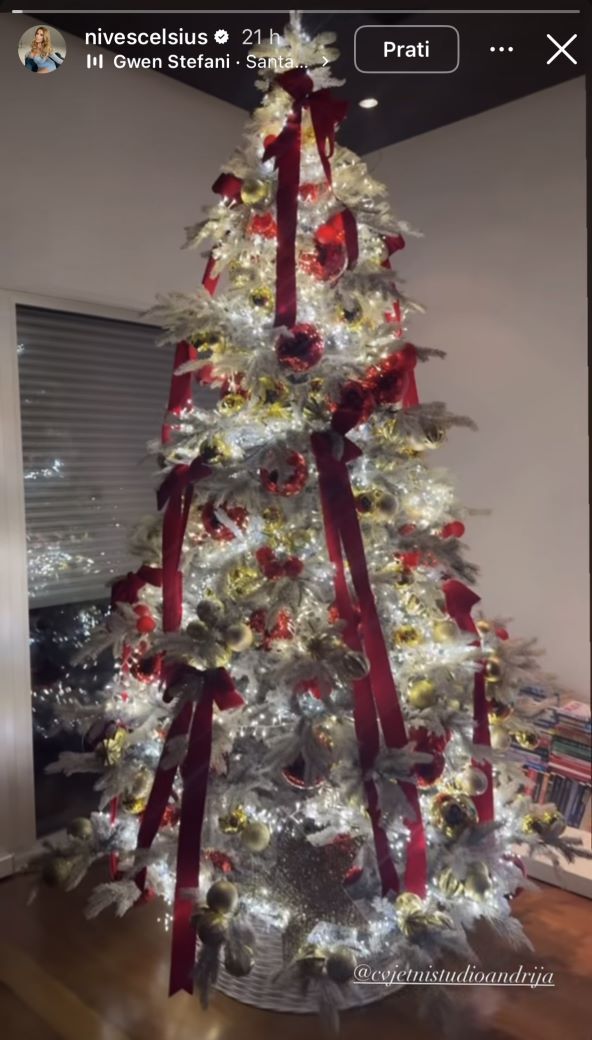 Nives Celzijus pokazala božićno drvce