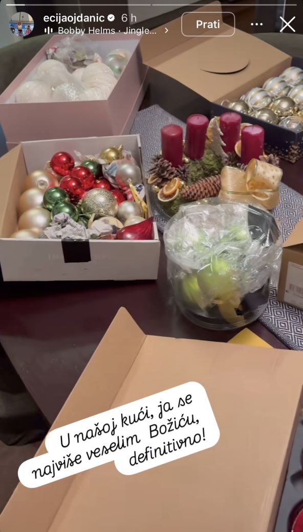 Ecija Ojdanić pokazala božićno drvce