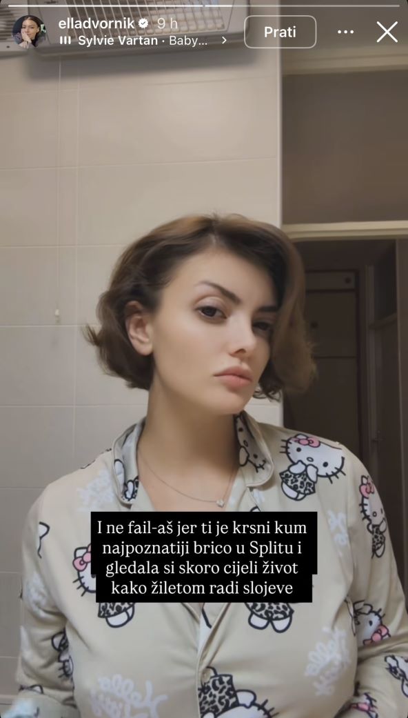 Ella Dvornik ošišala samu sebe