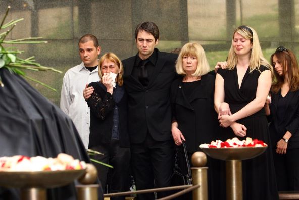 Ozana i Boris Novković na sprovodu Đorđa Novkovića