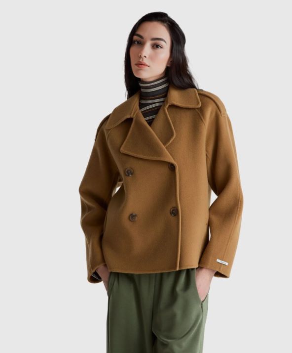 100% wool double-breasted coat/ Benetton/ 269 EUR