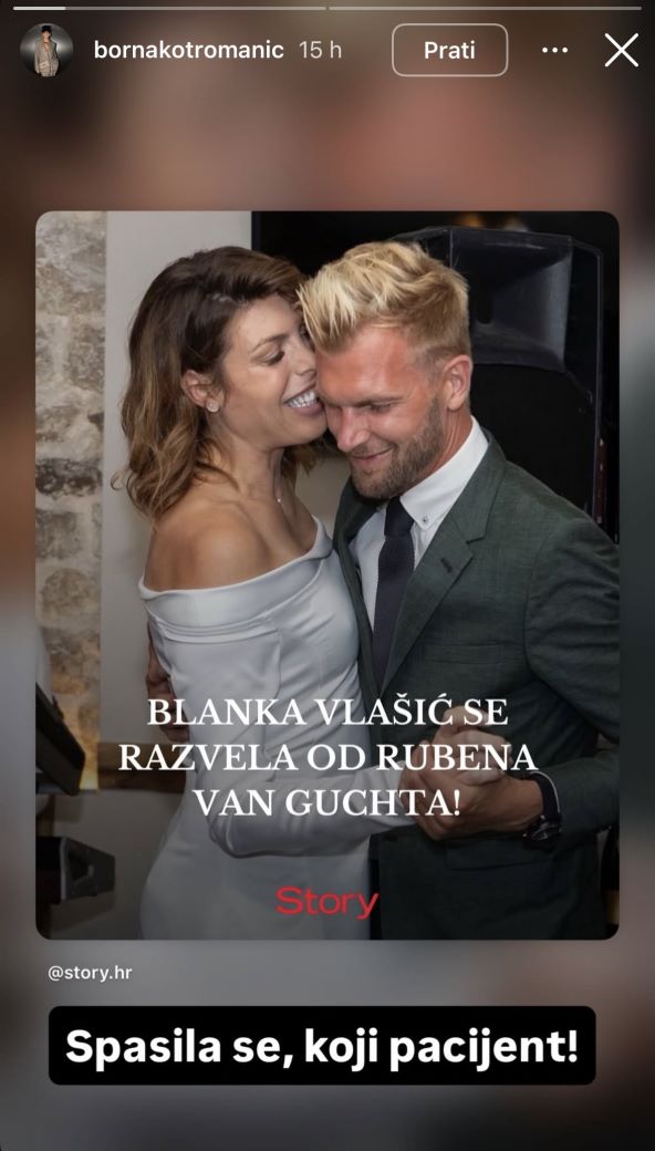 Borna Kotromanić komentirala razvod Blanke Vlašić i Rubena Van Guchta