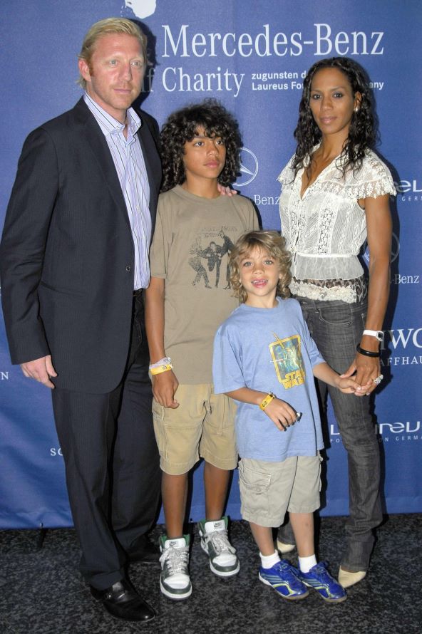 Boris Becker i Barbara Feltus s njihovim sinovima