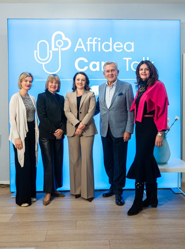 Stručni tim liječnika Affidea poliklinika, Ana Marija Krznarić Lovošević, Doc. Marija Milićević, Marijana Pašalić, CEO Affidea Hrvatska, prof. dr. sc. Damir Eljuga,  i Prim. mr. sc. Marijana Gulin