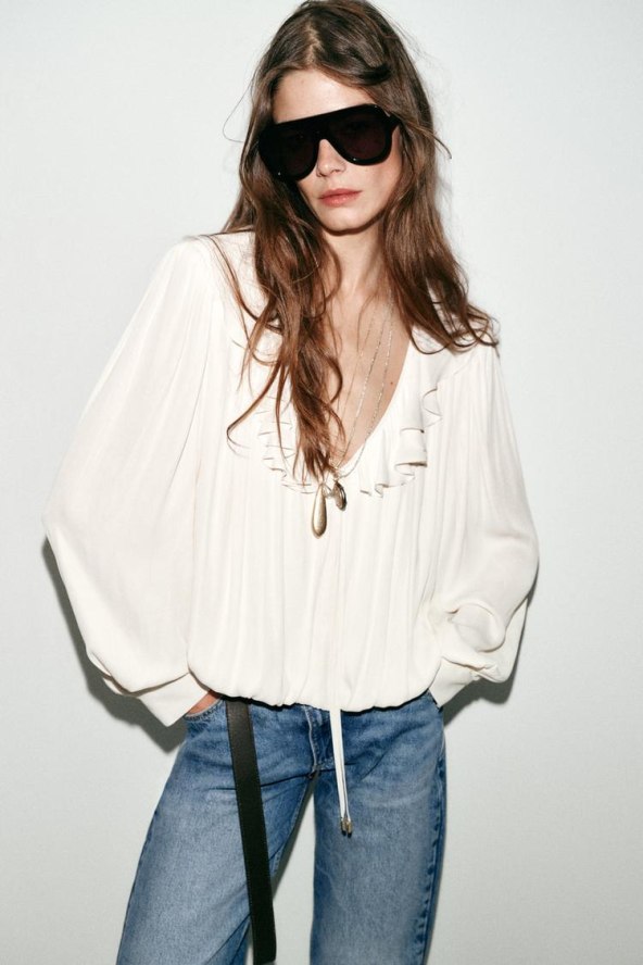 Zara košulja puff rukavi