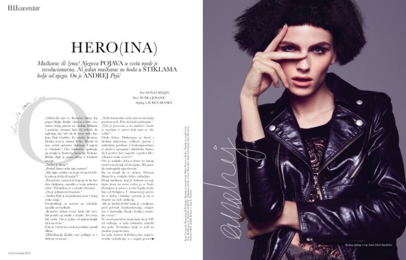 Andrej Pejić zabljesnuo na naslovnici srpskog ELLE-a