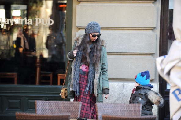 Trudna Olja Vori na špici sa sinom Petrom  