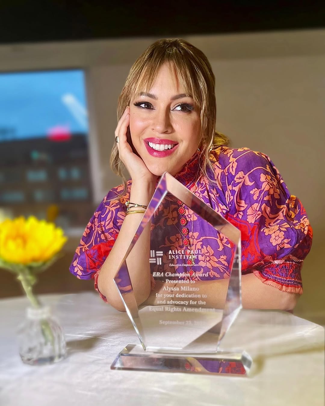 Many thanks to the @alicepaulinstitute for presenting me with this beautiful award for my work o.jpg