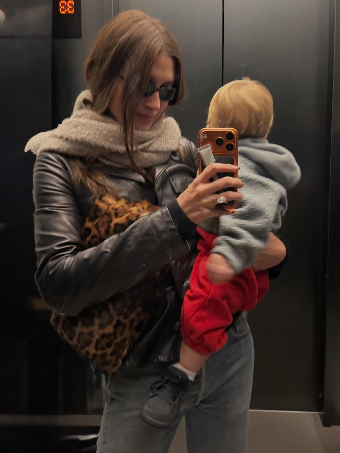 Hailey Bieber animal print