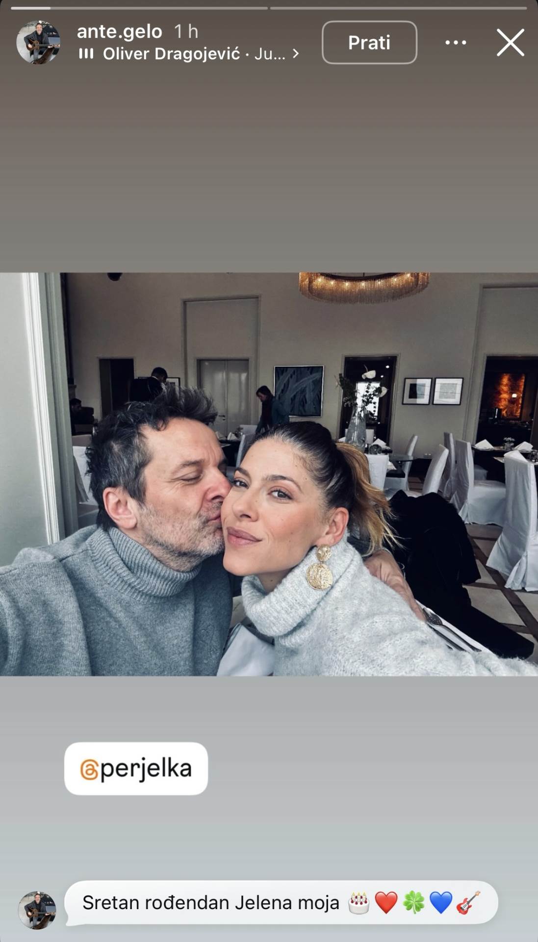 Ante Gelo čestitao rođendan Jeleni Perčin