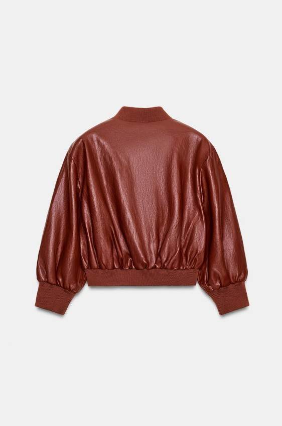 FAUX LEATHER BOMBER JACKET WITH SHOULDER PADS/ ZARA/ 39.95 EUR