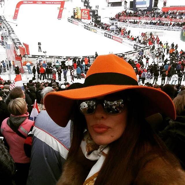Dotjerana Severina uživala je i navijala na Sljemenu
