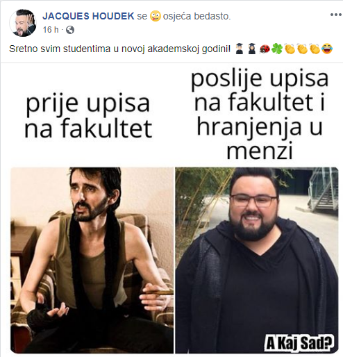 Jacques Houdek našalio se na račun svoje težine