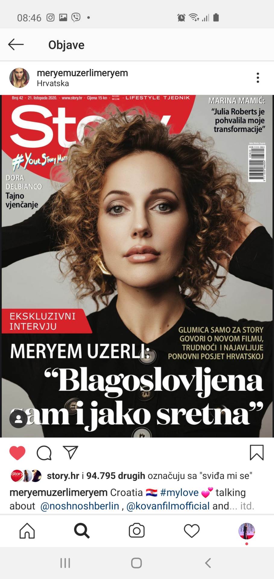 Hurem ponosna na svoju naslovnicu magazina Story