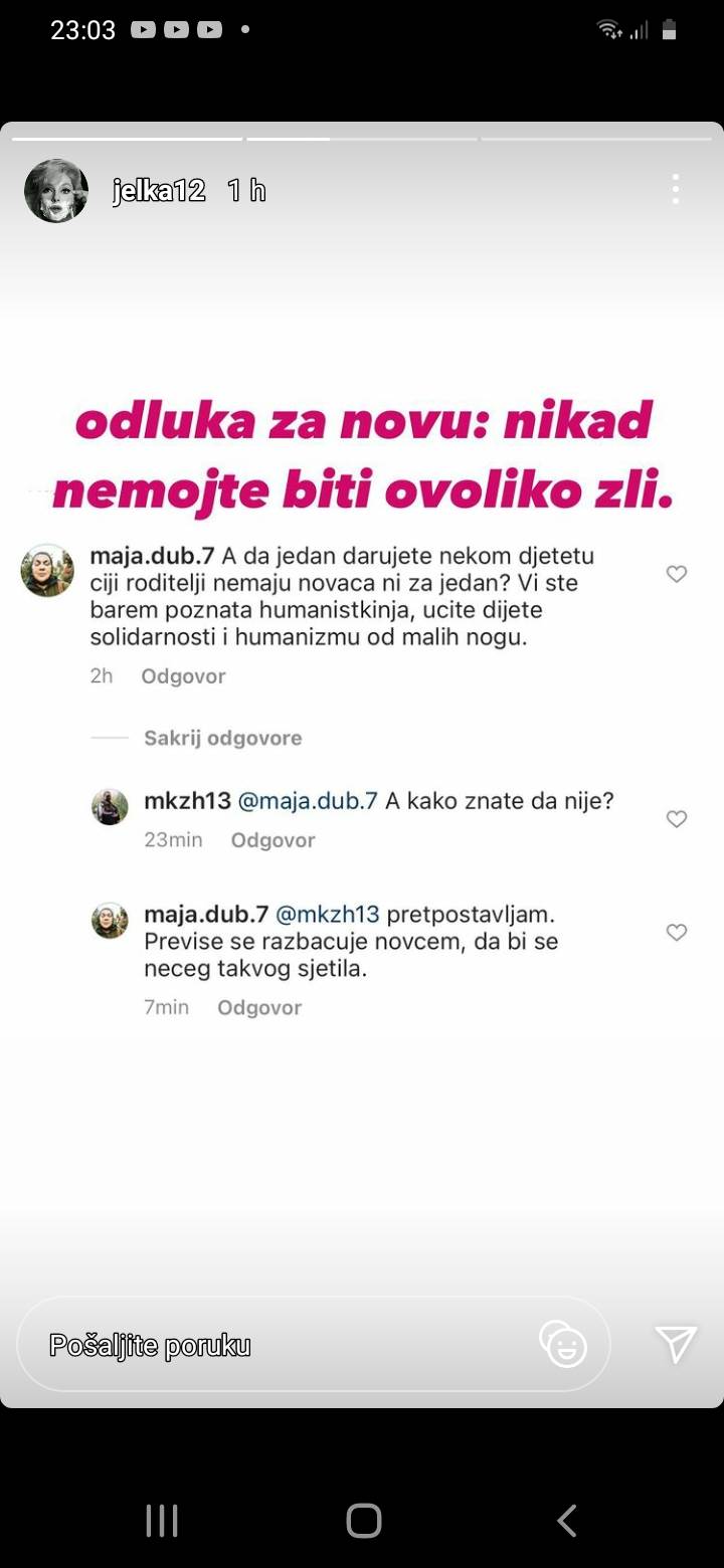 Jelena Veljača: 'Nikad nemojte biti ovoliko zli'