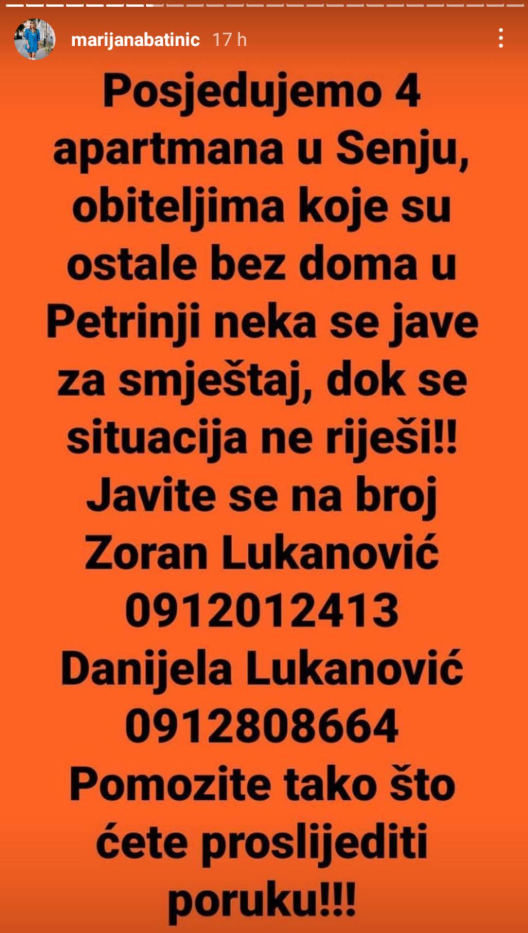 Poznati Hrvati udruženi u prikupljanju pomoći za nastradale u potresu